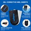 Unribeau 3 Layers Adjustable Supination & Pronation Correction Heel Insoles,Self-Adhesive Medial & Lateral Heel Wedge Inserts for Foot Alignment, Knee Pain, Bow Legs (Black, L: W: 7.5-12 / M: 7-11) view 2