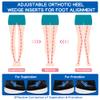 Unribeau 3 Layers Adjustable Supination & Pronation Correction Heel Insoles,Self-Adhesive Medial & Lateral Heel Wedge Inserts for Foot Alignment, Knee Pain, Bow Legs (Black, L: W: 7.5-12 / M: 7-11) view 3