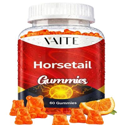 VAITE Horsetail Herb Hair Growth Gummies Silica & Antioxidant Supplement with Horsetail Extract for Stronger Hair, Skin & Nails, Non-GMO, Gluten-Free Cola de Caballo Hierba 60 Vegan Chewables