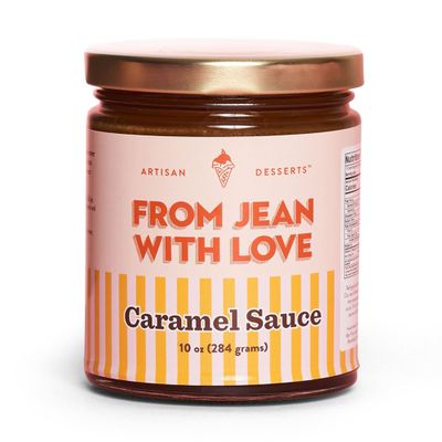 From Jean with Love Caramel Dessert Sauce All-Natural, Handcrafted with Locally Sourced Ingredients, Rich & Creamy Caramel Flavor, No Preservatives, Perfect for Ice Cream, Pancakes & More 10 oz Jar