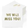 100 Pack We Will Miss You Cocktail Napkins Gold Foil White, Farewell Going Away Retirement Party Decorations, Goodbye Coworker Leaving Party Supplies view 3