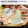 100 Pack Sage Green Beverage Napkins, Big Party Pack, 2 Ply, Ideal for Wedding, Party, Birthday, Dinner, Lunch, Cocktails. (5 x 5) by Amcrate view 4