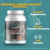 Chronox Vegan Protein Powder-Chocolate Flavor, Plant-Based Protein Formula for Muscle Support & Recovery, Smooth Mixing, Pre & Post Workout Nutrition, 2 LB view 2