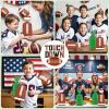 100 Pcs Football Goodie Bags - Brown Green Football Treat Bags, Plastic Rugby Sport Cellophane Snack Gift Candy Goody Bag with Silver Twist Ties for Sports Team Events Birthday Party Favors Supplies view 2