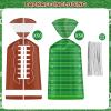 100 Pcs Football Goodie Bags - Brown Green Football Treat Bags, Plastic Rugby Sport Cellophane Snack Gift Candy Goody Bag with Silver Twist Ties for Sports Team Events Birthday Party Favors Supplies view 3