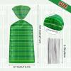100 Pcs Football Goodie Bags - Brown Green Football Treat Bags, Plastic Rugby Sport Cellophane Snack Gift Candy Goody Bag with Silver Twist Ties for Sports Team Events Birthday Party Favors Supplies view 4