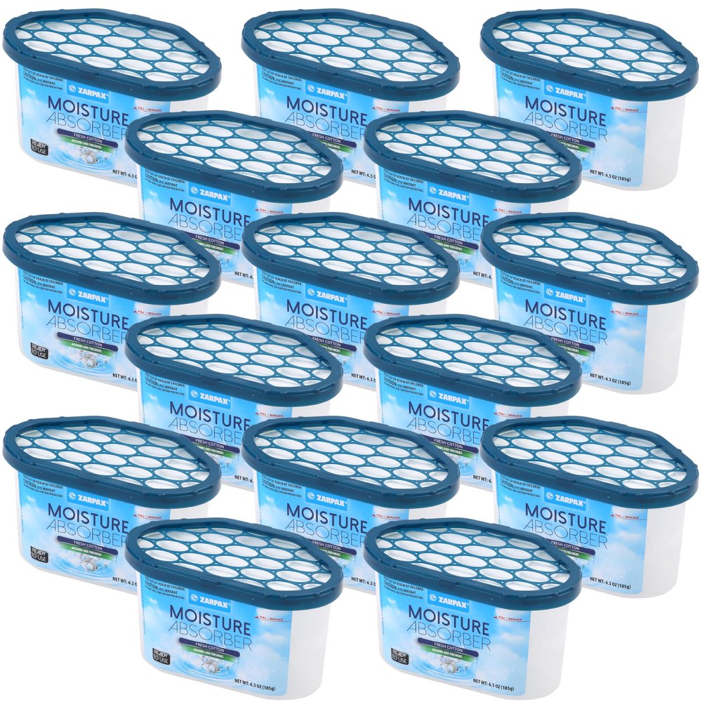 ZARPAX Moisture Absorber Fresh Cotton 6.5 oz - Set of 15