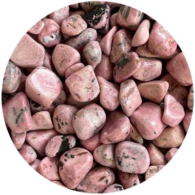 GAF TREASURES Wholesale Rhodonite Tumbled Stones, Polished Rhodonite Gemstone, Rhodonite Polished Rocks (Rhodonite, 10 Pound)