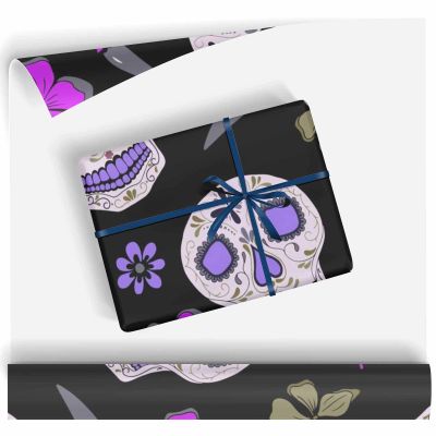Purple Pumpkin Wrapping Paper Rolls Birthday Party -Colorful Gift Wrap - 58 Inch X 23 Inch Per Sheet(Print-06,58"x 23")