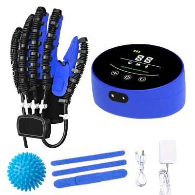 GAOXIAO Rehabilitation Robotic Gloves for Stroke Patients, Stroke Hemiplegia Rehabilitation Exerciser Aids Training Equipment, Finger Straightening Brace Guard Protector Hand Recovery B Right M