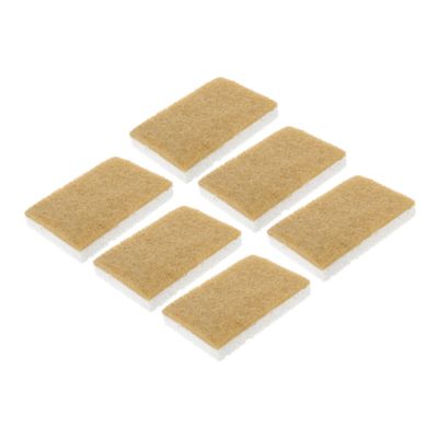 TIDTALEO 12pcs Kitchen Scrub Sponges Multi-Function Dishwashing Sponges for Household Cleaning Firm Sisal Compact White
