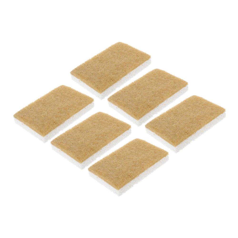 TIDTALEO 12pcs Kitchen Scrub Sponges Multi-Function Dishwashing Sponges for Household Cleaning Firm Sisal Compact White