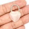 Crystal Heart Lock Shape Pendant Chakra Stone Quartz Necklace Healing Reiki Gift view 3