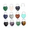 Crystal Heart Lock Shape Pendant Chakra Stone Quartz Necklace Healing Reiki Gift view 4