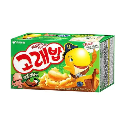ORION Mgoraebab Marine Boy, Crunchy Seaweed Flavor Crackers, Kids Puffed Cookies Snacks To Satisfy Cravings, Crispy Salty Sweet Biscuits, Office Snacks, Sea Creatures Shaped Snack Sharing Box, Imported From Korea, , - 46g(5pack)