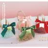 10-Pack Gift Bags with Satin Ribbon and Raffia Grass Elegant Reusable Wedding Favor Bags for Parties, Birthdays, and Special Occasions (Blue, S) view 3