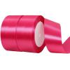 1 1/2 Inch Hot Pink Satin Ribbon,50 Yards 1-1/2 Inch Hot Pink Ribbon Solid Fabric Ribbon for Gift Wrapping Floral Bouquets Wedding Home Party Decoration view 1
