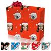 MyBienart Customized Gift Wrap for Him Her Dog Lover, Christmas Wrapping Paper Rolls, Personalized Funny Face Wrapping Paper, 58"x 23" Xmas Gift Wrap paper, for Christmas Day Gifts Decor view 1