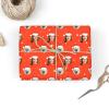 MyBienart Customized Gift Wrap for Him Her Dog Lover, Christmas Wrapping Paper Rolls, Personalized Funny Face Wrapping Paper, 58"x 23" Xmas Gift Wrap paper, for Christmas Day Gifts Decor view 2