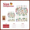 YQxwJL Stylish Learning Alphabets with Dinosaurs print Burlap Bag,Christmas Gift Bag with Drawstrings and Gift Tag Wedding Christmas Party Favors view 3