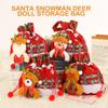 Christmas Gift Doll Bags, Christmas Gift Bags Zipper Design, 3D Doll Decoration Gift Bag, Santa Snowman Deer Doll Storage Bag, Christmas Zipper Bags (12pcs) view 4