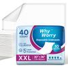 WhyWorry Extra Large Disposable Bed Pads 30" x 36", Super Absorbent Leakproof Incontinence Underpads for Surface Protection, Thick Quilted Chucks Pee Pads for Adults and Babies, 40 Count view 1