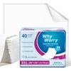 WhyWorry Extra Large Disposable Bed Pads 30" x 36", Super Absorbent Leakproof Incontinence Underpads for Surface Protection, Thick Quilted Chucks Pee Pads for Adults and Babies, 40 Count view 2