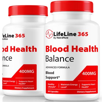 (2 Pack) LifeLine 365 Capsules - Official LifeLine 365 Blood Support, LifeLine365 To Maintain Stable Levels, LifeLine365 Pills For Overall Health, Life Line 365 Pastillas Review (120 Capsules)