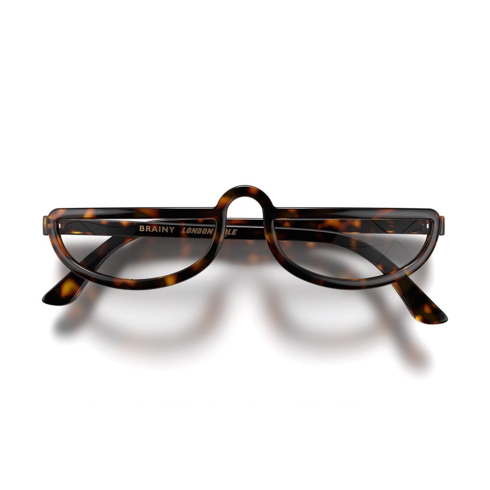 LONDON MOLE Brainy reading glasses | Cool half moon shaped readers | Mens Womens Unisex | Spring hinges
