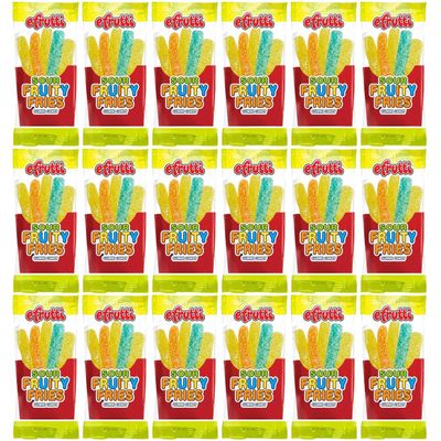 Assorted Flavors Efrutti Sour Fruity Fries - (Box of 48) - Perfect for Candy Buffets, Loot Bag Fillers, Snacking, and More