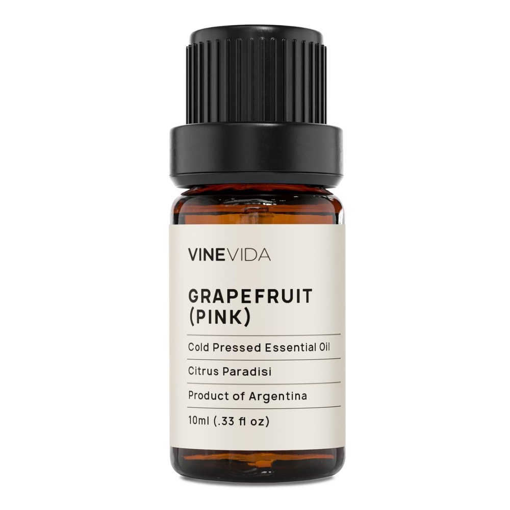 VINEVIDA Pink Grapefruit Essential Oil 10 mL - Undiluted Candle Oil Scent for DIY Candlemaking and Soap Making