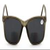 V.W.E. Men XL Optical Frame Wide Reading Sunglasses - Tinted UV Protection Extra Large Sun Reader 150MM (Bifocal - Grey, 2.25) view 2