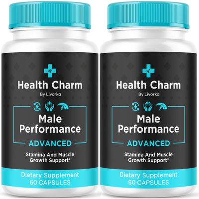 (2 Pack) Health Charm, Health Charm Pills, Health Charm Capsules, Official Health Charm for Men Capsules, Health Charm Supplement Support, HealthCharm All Natural Pastillas, 120 Capsules For 2 Months