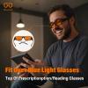 Bloomoak 99% Blue Light Blocking Glasses-Amber Lens-Fit Over Prescription & Reading Glasses, Anti Glare for Better Sleep (orange - 99% - M) view 2