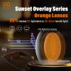 Bloomoak 99% Blue Light Blocking Glasses-Amber Lens-Fit Over Prescription & Reading Glasses, Anti Glare for Better Sleep (orange - 99% - M) view 3