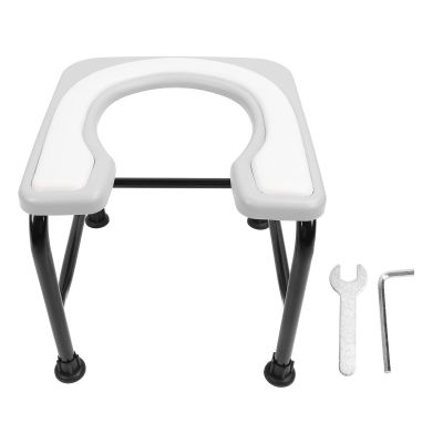 YLHHWVY Portable Commode Chair with Improved Design and Sitz Stool Made of Plastic and Stainless Steel for Bath Elderly Pregnant Women Toilet Use (Gray)(Gray)