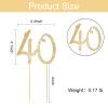 BAHABY Gold 40th Birthday Cake Topper Rhinestones Cake Decorations for 40th Birthday Party view 2