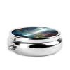 The City On The Waterround Pill Box, 3 Compartment Round Pill Box Organizer, ^Portable Travel Pill Box for Traveling. view 3