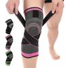 Kiavox Knee Compression Sleeve with Strap, 1 Pack High Stretch Knee Sleeve Knee Support for Women Men, Knee Braces for Knee Pain Relief Arthritis Meniscus Tear Sports Workout Running(3XL Pink) view 1