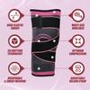 Kiavox Knee Compression Sleeve with Strap, 1 Pack High Stretch Knee Sleeve Knee Support for Women Men, Knee Braces for Knee Pain Relief Arthritis Meniscus Tear Sports Workout Running(3XL Pink) view 3
