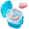 Denture Holder, Denture Case, Leak-Proof Portable Denture Cup with Strainer Basket, Multifunctional Lightweight Travel Denture Holder for Cleaning Denture, Denture Container view 1