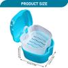 Denture Holder, Denture Case, Leak-Proof Portable Denture Cup with Strainer Basket, Multifunctional Lightweight Travel Denture Holder for Cleaning Denture, Denture Container view 2