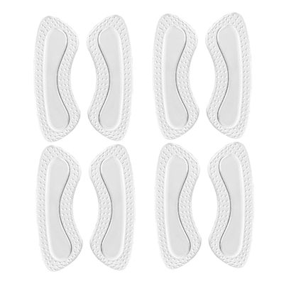 FOMIYES 4pairs Self-Adhesive Silicone Heel Cushions of Slip Pads for High Heels Blister Prevention and Comfort for Weddings and Parties