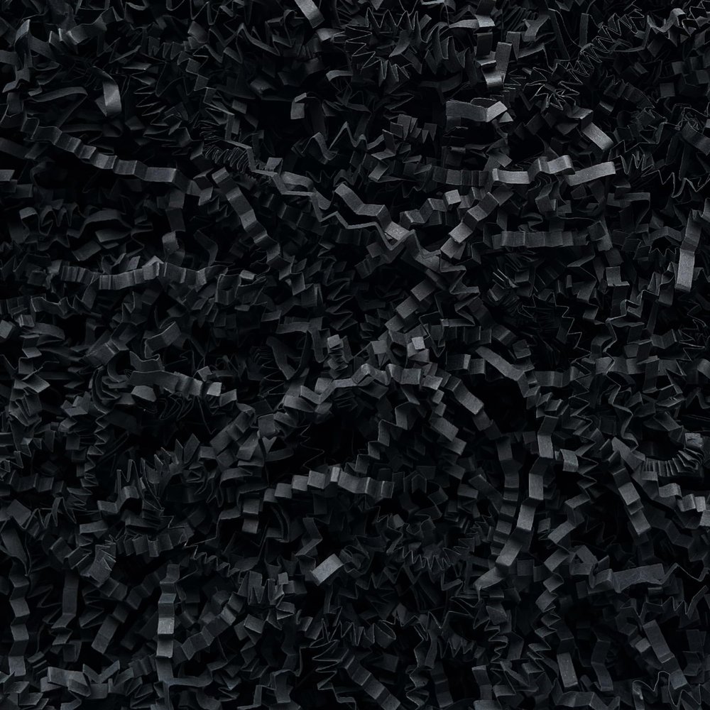 2LB Black Crinkle Paper Filler Crepe Confetti for Gift Wrapping Birthdays Weddings Valentines Day Holiday Party Favors Decorations