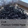 2LB Black Crinkle Paper Filler Crepe Confetti for Gift Wrapping Birthdays Weddings Valentines Day Holiday Party Favors Decorations view 2