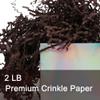 2 LB Coffee Crinkle Paper Filler for Gift Baskets Party Favors Stuffing view 2