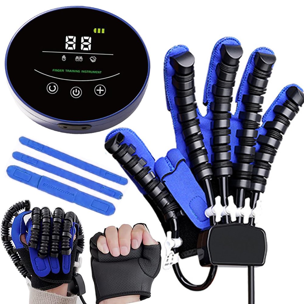 GAOXIAO Rehab Hand Exerciser Aids Robotic Glove, Finger Function Rehabilitation Trainer Robot Rehab Gloves for Stroke Hemiplegia Training Recovery Equipment, Hand Strength Exercise A Right L