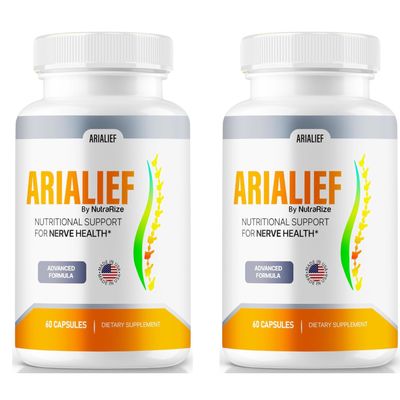 (2 Pack) Arialief Capsules, Official Nutritional Support for Nerve Health, All Natural Arialief Vitamins for Healthy Nerves, Premium Arialief Pills, Aria LIEF Pastillas Review (120 Capsules)