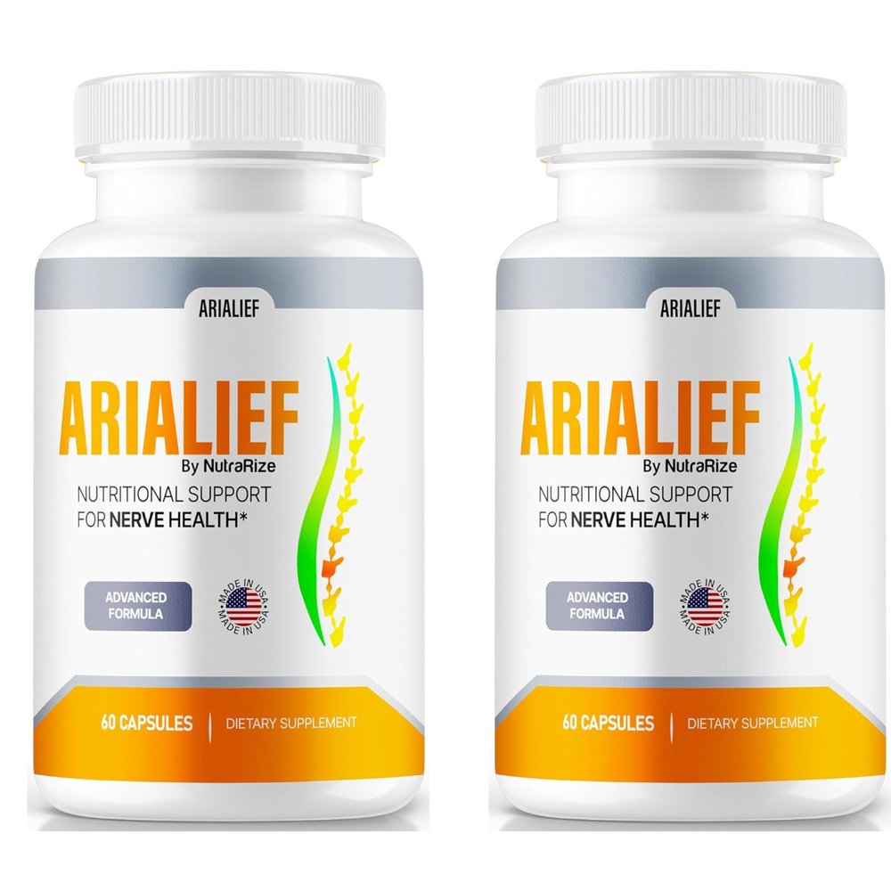 (2 Pack) Arialief Capsules, Official Nutritional Support for Nerve Health, All Natural Arialief Vitamins for Healthy Nerves, Premium Arialief Pills, Aria LIEF Pastillas Review (120 Capsules)
