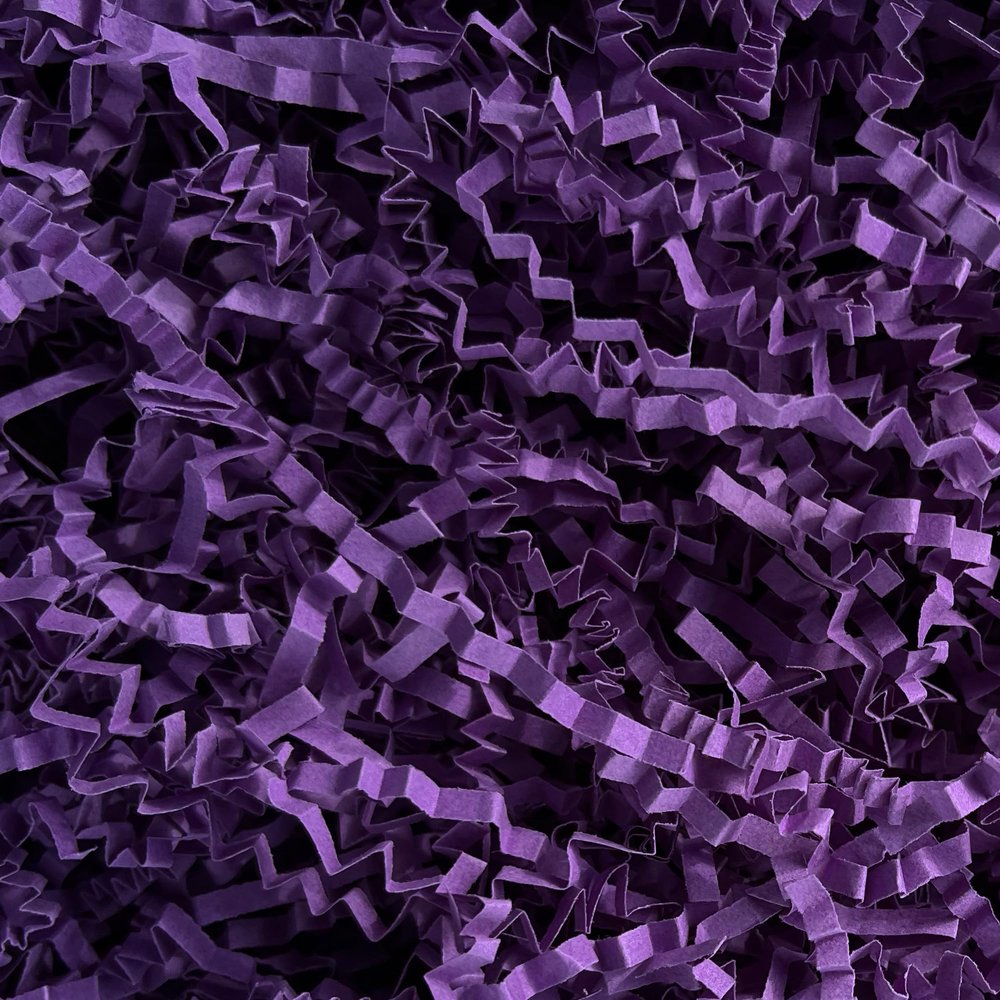 2LB Purple Crinkle Shredded Paper Filler for Gift Baskets Confetti Birthdays Weddings Valentines Day Party Favors Decorations